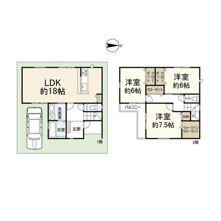 高槻市東和町 間取図(平面図) 高槻市東和町 間取図(平面図)