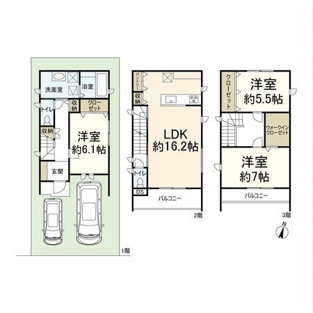 高槻市大塚町3丁目 間取図(平面図) 高槻市大塚町3丁目 間取図(平面図)
