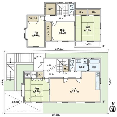 高槻市寺谷町 間取図(平面図)