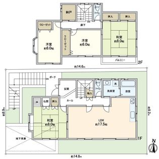 高槻市寺谷町 間取図(平面図)