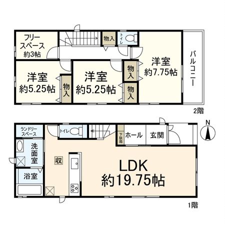 高西町 C号棟 間取図(平面図) 間取図(平面図)
