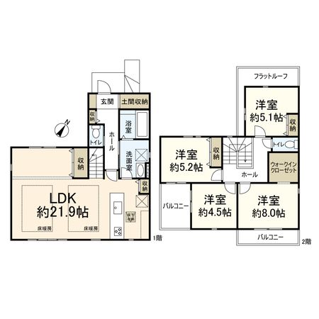 南平台1丁目 間取図(平面図) 南平台1丁目 間取図(平面図)