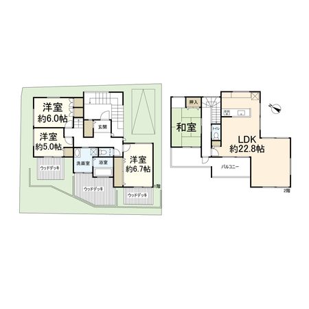 高槻市南平台3丁目 間取図(平面図) 高槻市南平台3丁目 間取図(平面図)