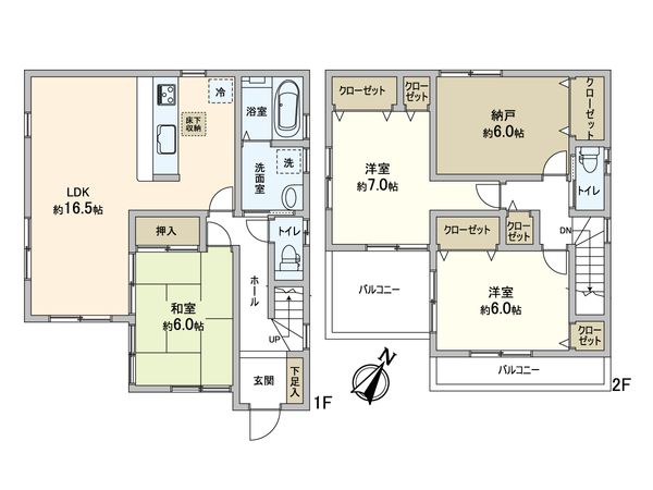 小戸二丁目 戸建 間取図(平面図) 小戸二丁目 戸建 間取図(平面図)