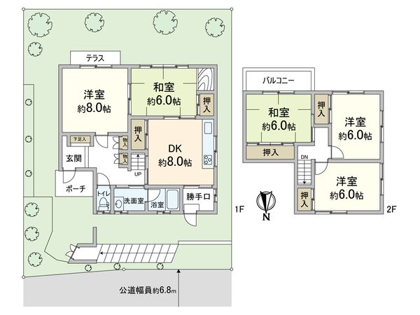 高槻市弥生が丘町 間取図(平面図) 高槻市弥生が丘町 間取図(平面図)