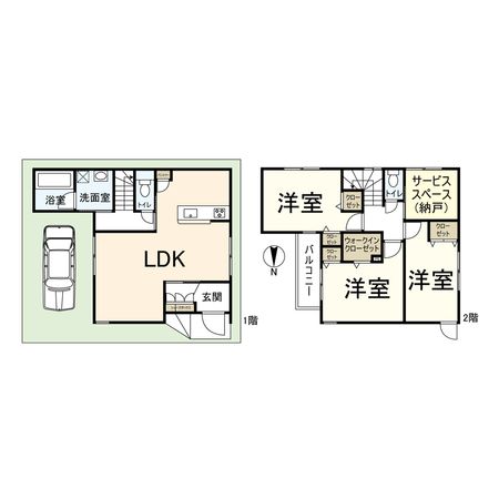 高槻市明野町 戸建 間取図(平面図)