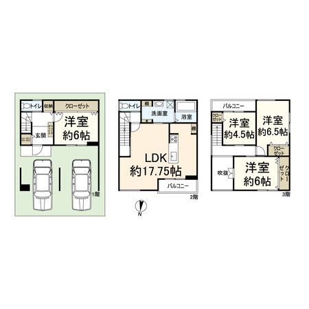 高槻市春日町 間取図(平面図)