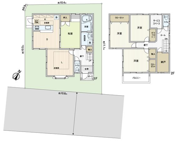 高槻市日吉台四番町 戸建 間取図(平面図) 高槻市日吉台四番町 戸建 間取図(平面図)