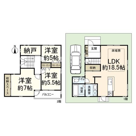 高槻市高垣町 間取図(平面図) 高槻市高垣町 間取図(平面図)