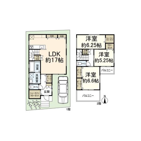 高槻市如是町 間取図(平面図) 高槻市如是町 間取図(平面図)
