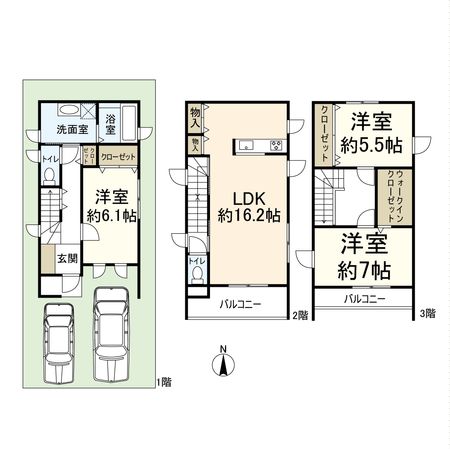 高槻市大塚町3丁目 間取図(平面図) 高槻市大塚町3丁目 間取図(平面図)