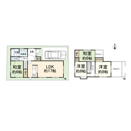 高槻市塚原3丁目 間取図(平面図) 高槻市塚原3丁目 間取図(平面図)
