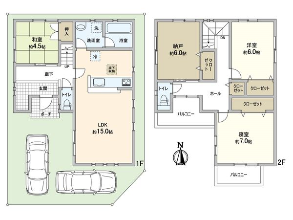 高槻市津之江町1丁目 間取図(平面図) 高槻市津之江町1丁目 間取図(平面図)