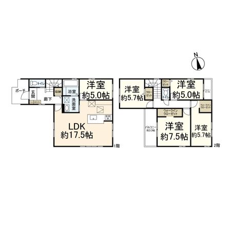 高槻市清水台1丁目 間取図(平面図) 高槻市清水台1丁目 間取図(平面図)