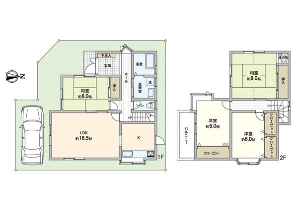 高槻市北大樋町 間取図(平面図) 高槻市北大樋町 間取図(平面図)