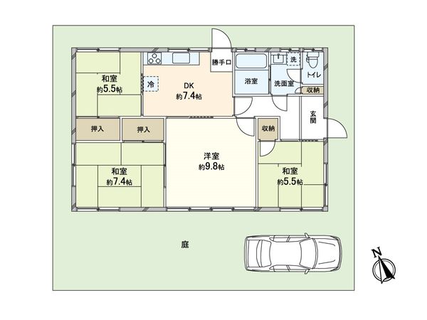 高槻市東上牧3丁目 間取図(平面図) 高槻市東上牧3丁目 間取図(平面図)