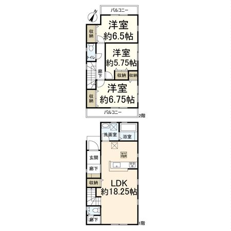 高槻市日吉台七番町 1号棟 間取図(平面図) 高槻市日吉台七番町 1号棟 間取図(平面図)