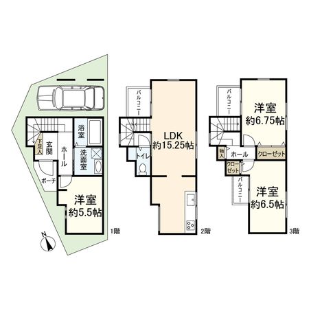 高槻市東天川3丁目 間取図(平面図) 高槻市東天川3丁目 間取図(平面図)