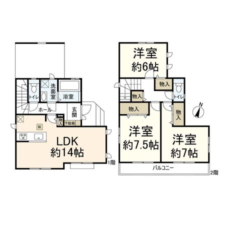 高槻市昭和台町2丁目 間取図(平面図) 高槻市昭和台町2丁目 間取図(平面図)