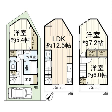 高槻市日向町 間取図(平面図) 高槻市日向町 間取図(平面図)