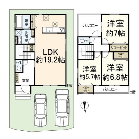 高槻市津之江町1丁目 間取図(平面図) 高槻市津之江町1丁目 間取図(平面図)