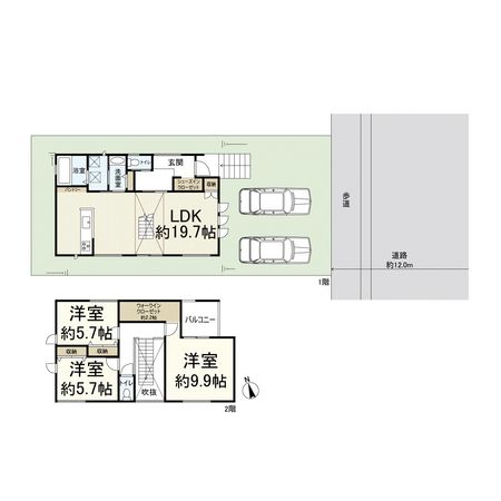 高槻市日吉台三番町 1号地 間取図(平面図) 高槻市日吉台三番町 1号地 間取図(平面図)