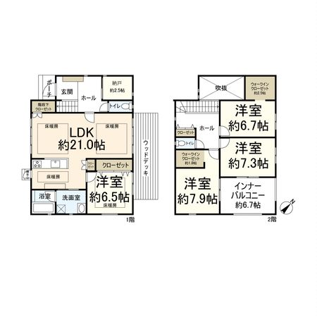 高槻市南平台2丁目 間取図(平面図) 高槻市南平台2丁目 間取図(平面図)