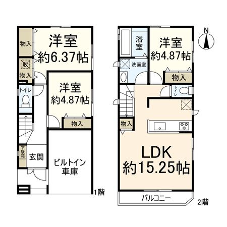 高槻市寿町1丁目 2号棟 間取図(平面図)