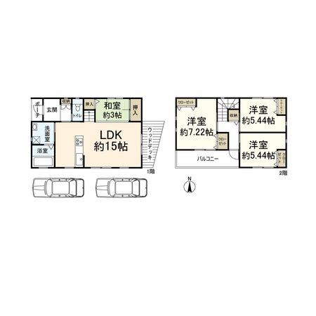 高槻市堤町 間取図(平面図) 高槻市堤町 間取図(平面図)