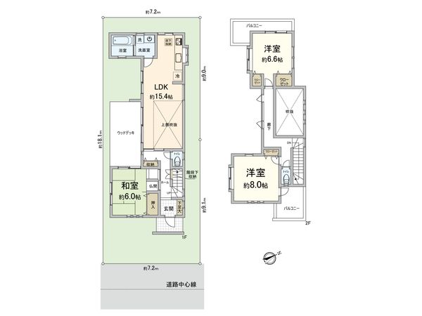 高槻市安岡寺町1丁目 間取図(平面図) 高槻市安岡寺町1丁目 間取図(平面図)