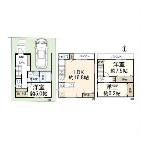高槻市若松町 間取図(平面図) 高槻市若松町 間取図(平面図)
