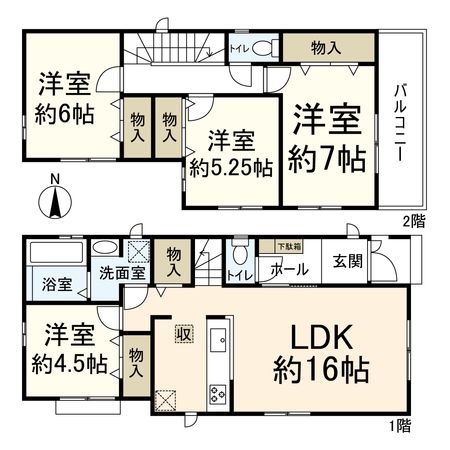 高槻市高西町 間取図(平面図) 高槻市高西町 間取図(平面図)