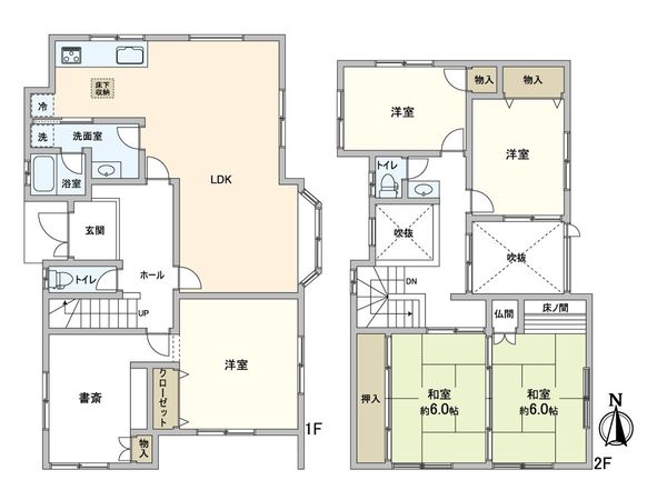 安岡寺町一丁目 戸建 間取図(平面図) 安岡寺町一丁目 戸建 間取図(平面図)