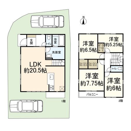 高槻市栄町2丁目 間取図(平面図) 高槻市栄町2丁目 間取図(平面図)