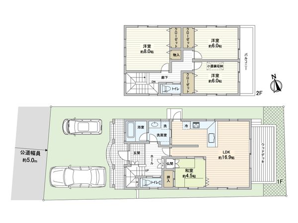 高槻市奥天神町2丁目 間取図(平面図) 高槻市奥天神町2丁目 間取図(平面図)