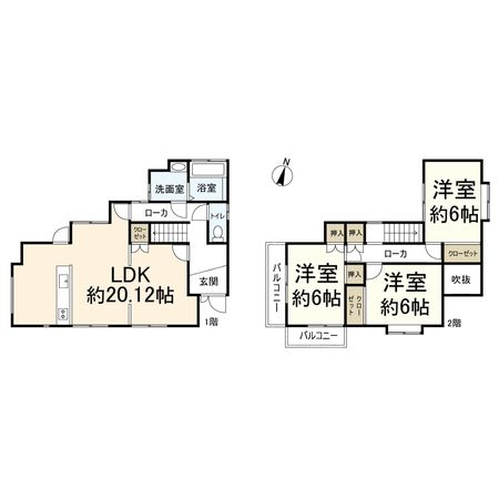 高槻市塚原3丁目 間取図(平面図) 高槻市塚原3丁目 間取図(平面図)