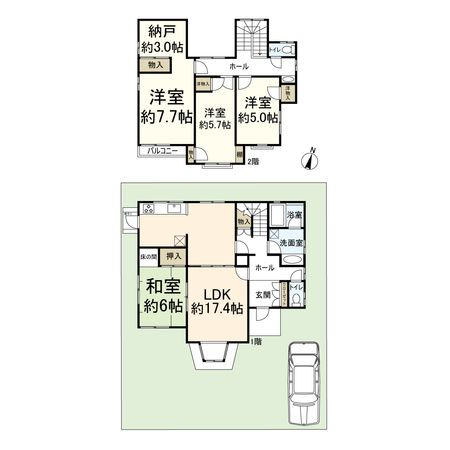 高槻市高見台 間取図(平面図) 高槻市高見台 間取図(平面図)