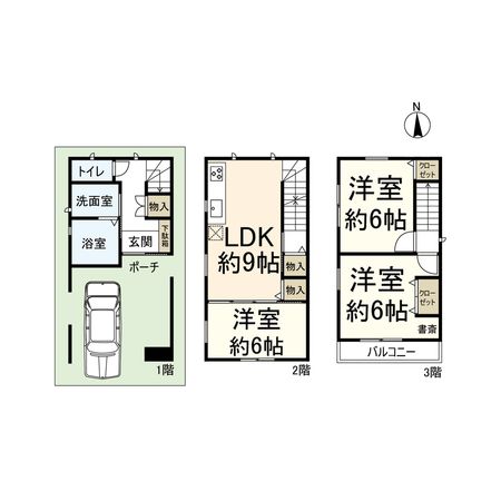 高槻市野田3丁目 間取図(平面図) 高槻市野田3丁目 間取図(平面図)