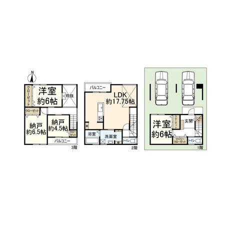 高槻市八幡町 間取図(平面図)