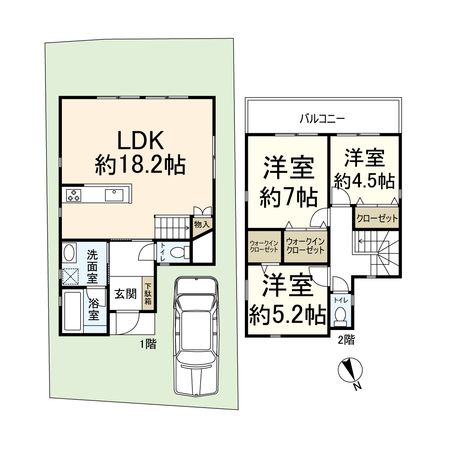 三島郡島本町広瀬1丁目 間取図(平面図) 間取図(平面図)