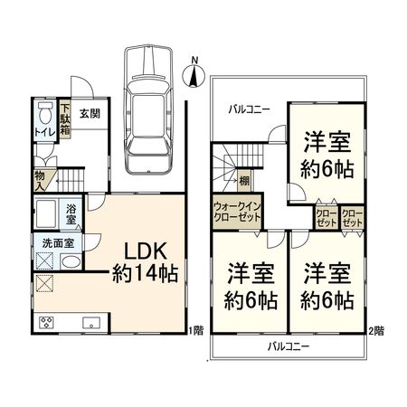 高槻市城南町4丁目 間取図(平面図)