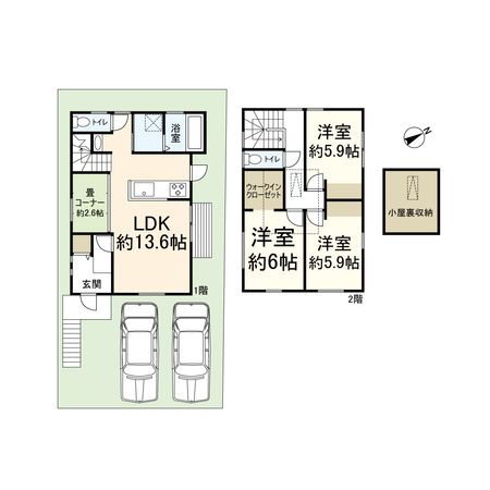 高槻市安岡寺町2丁目 間取図(平面図) 高槻市安岡寺町2丁目 間取図(平面図)