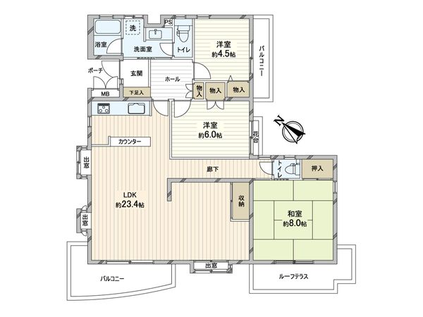 高槻阿武山一番街 106号棟 間取図(平面図) 高槻阿武山一番街 106号棟 間取図(平面図)