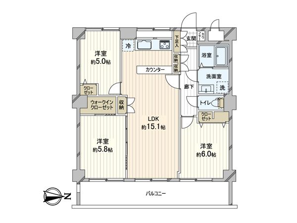 レオ高槻 間取図(平面図) レオ高槻 間取図(平面図)
