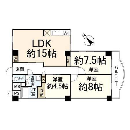 プレジデント高槻 間取図(平面図) プレジデント高槻 間取図(平面図)