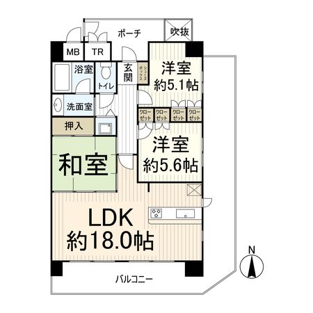 プライムコート高槻総持寺 間取図(平面図) プライムコート高槻総持寺 間取図(平面図)