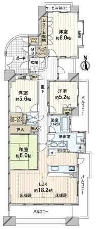 イトーピア高槻グランドガーデンズ 間取図(平面図) 間取図(平面図)