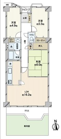 藤和コアティ高槻ハイタウン コアD 間取図(平面図) 藤和コアティ高槻ハイタウン コアD 間取図(平面図)