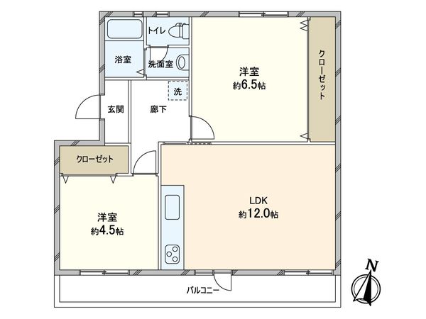 富田第二住宅 61号棟 間取図(平面図)