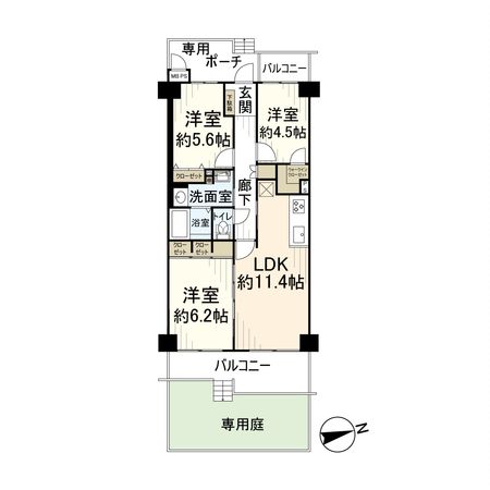マイシティ高槻 間取図(平面図)